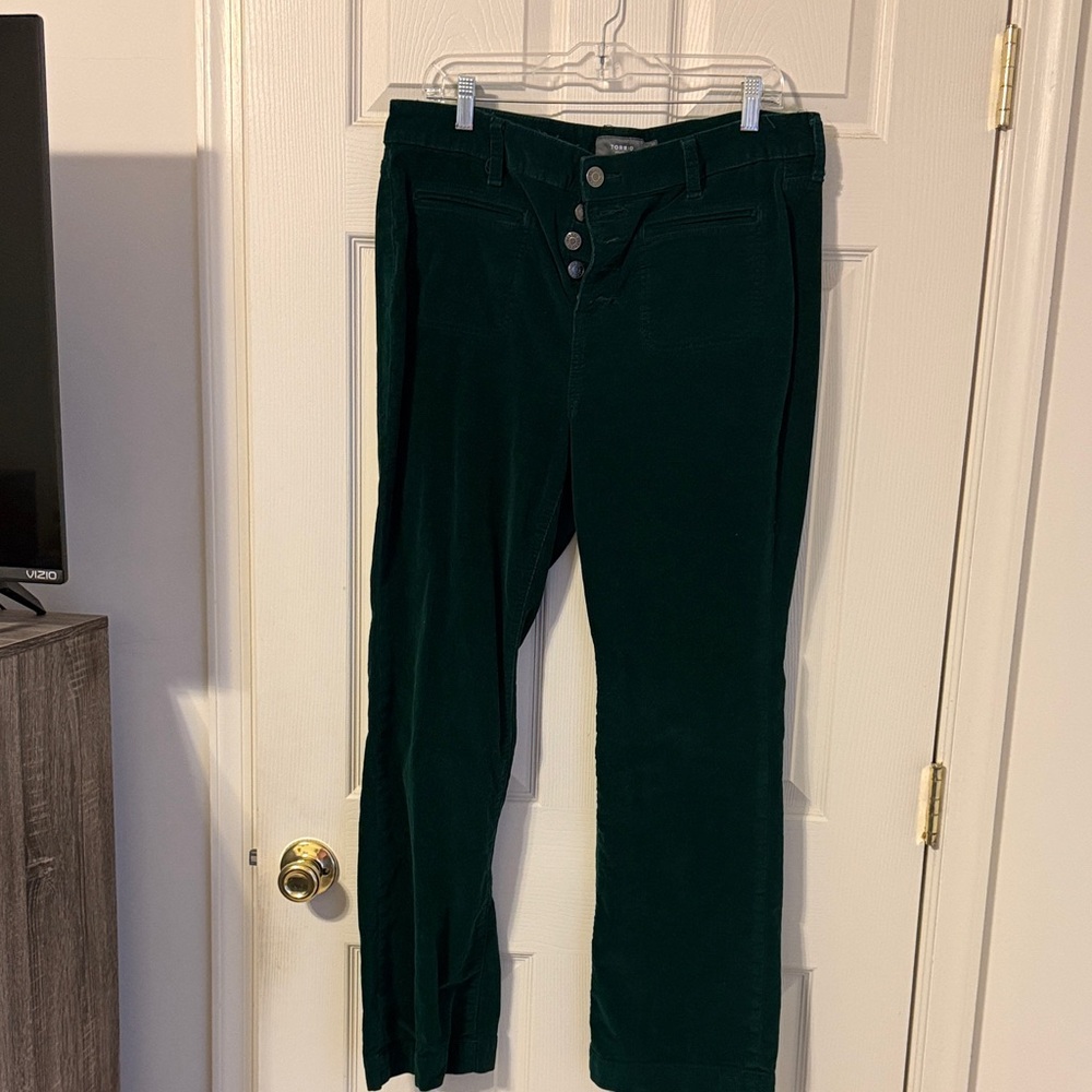 Torrid Green Corduroy Flare Pants